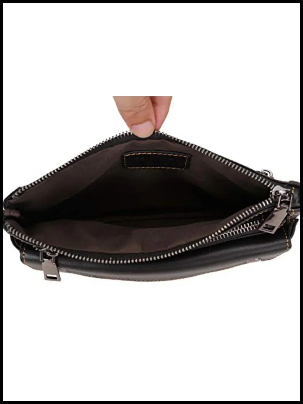Genuine Leather Waist Pack Messenger Bag Fanny Pack for Travel Running Hiking